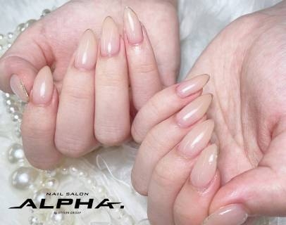 シンプル先端フレンチネイル