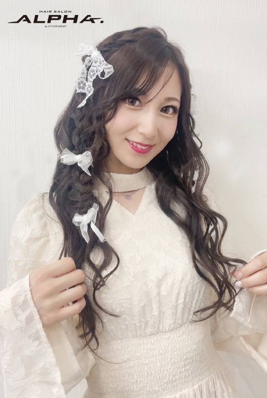 暗髪ロングエクステ