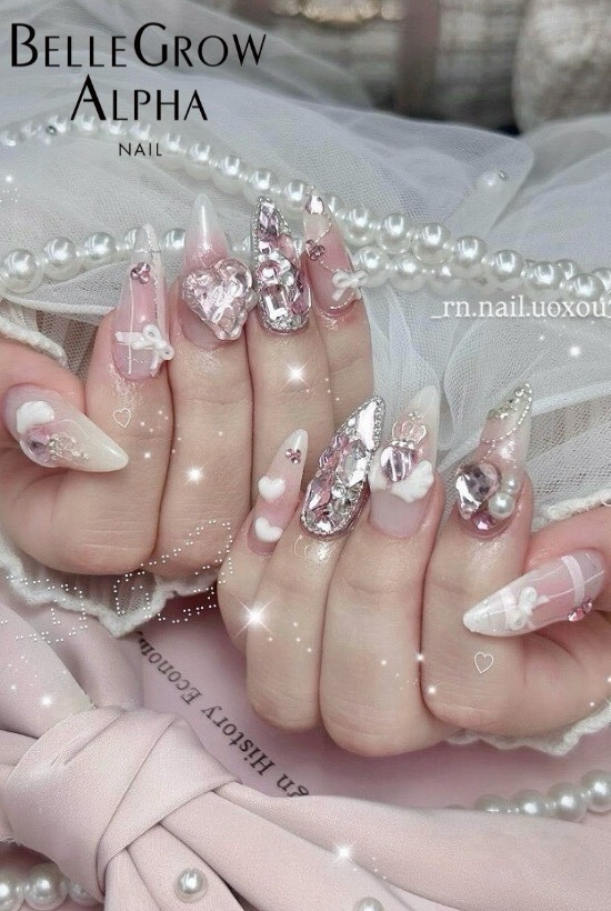 パステルチェックネイル