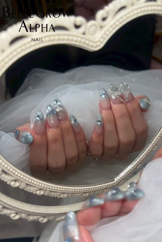 ブルーマグネットネイル