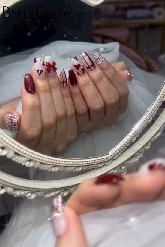 バレンタインネイル