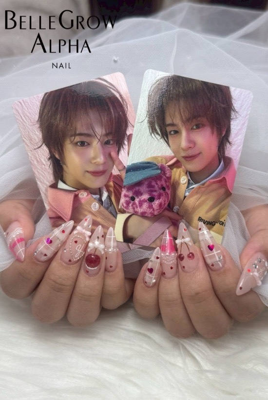 バレンタインネイル