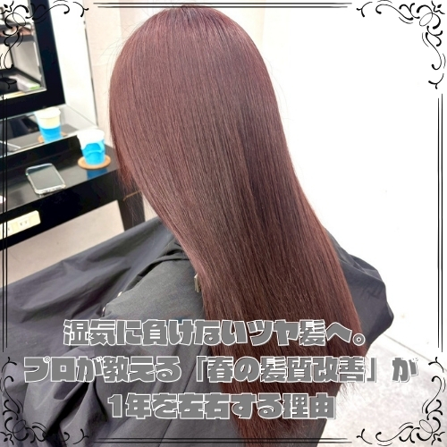 湿気に負けないツヤ髪へ。プロが教える「春の髪質改善」が1年を左右する理由