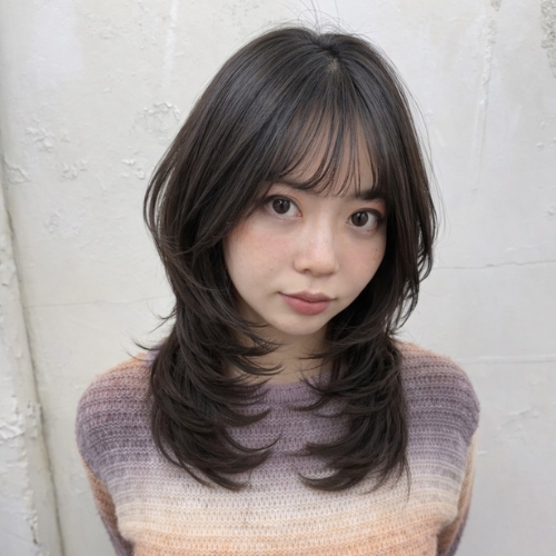 【4月限定/学割U24】エクステ80本+レイヤーカット¥19,800