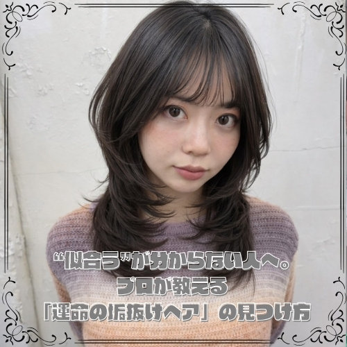  “似合う”が分からない人へ。プロが教える「運命の垢抜けヘア」の見つけ方